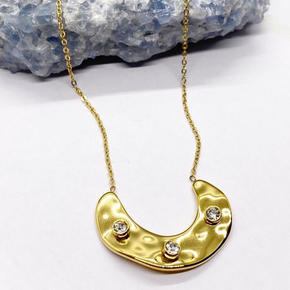 NEW Crescent Moon & Stars Statement Necklace